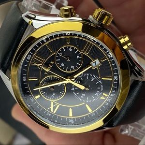 Timex Black Dial with Gold-Tone Accents Men's Chronograph Watch